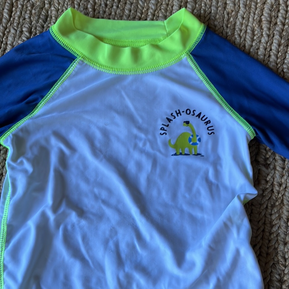 Dinosaur Rash Guard Swimsuit - Picture 2 of 4